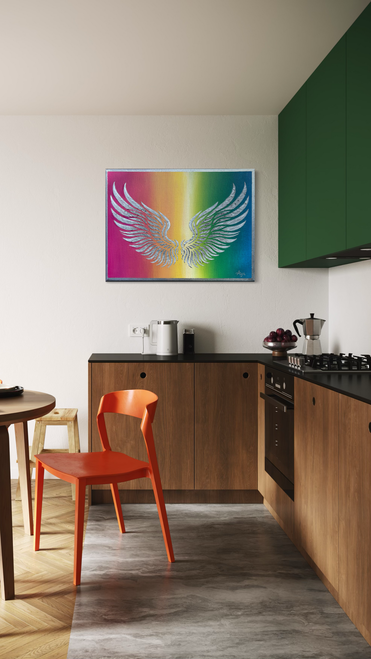 Rainbow Wings Original Artwork