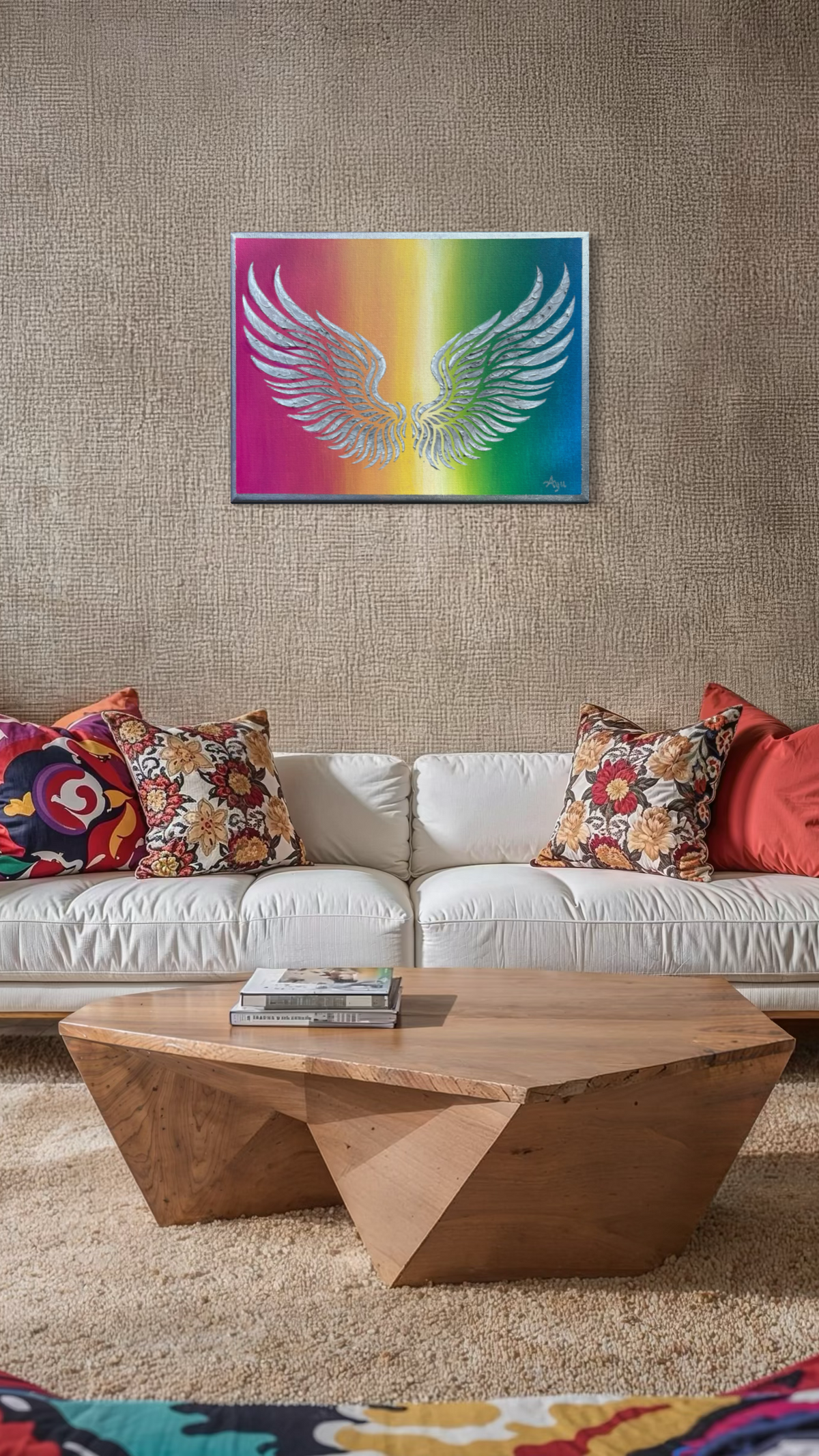 Rainbow Wings Original Artwork